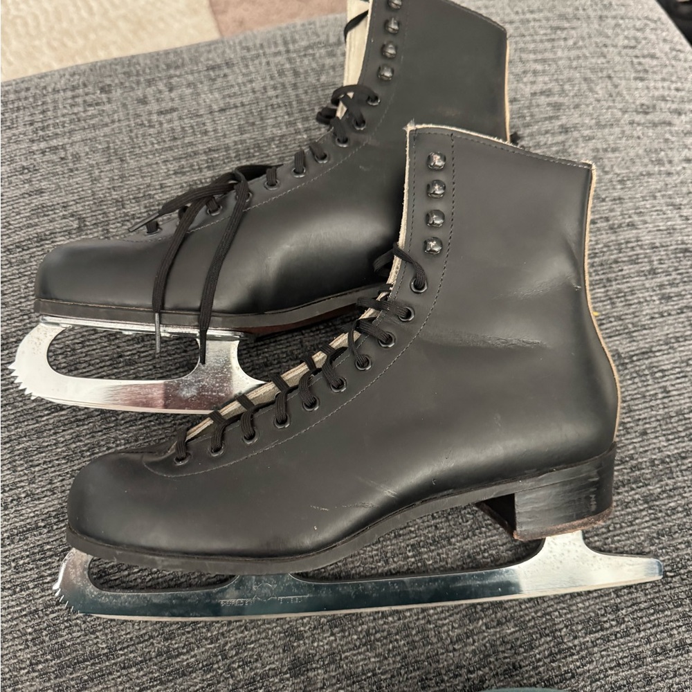 Black Ice Skates with Silver Blades